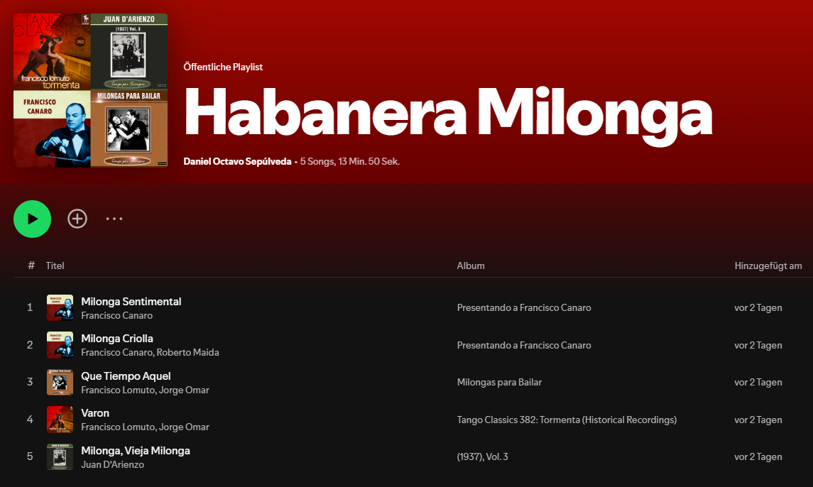 Habanera Milonga